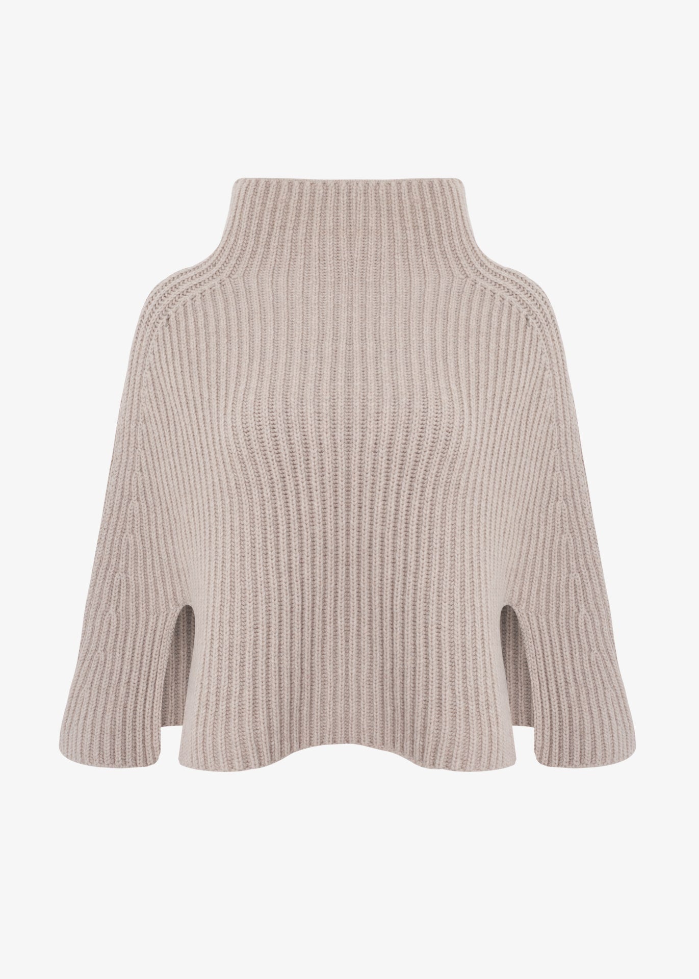 Poncho croisé beige