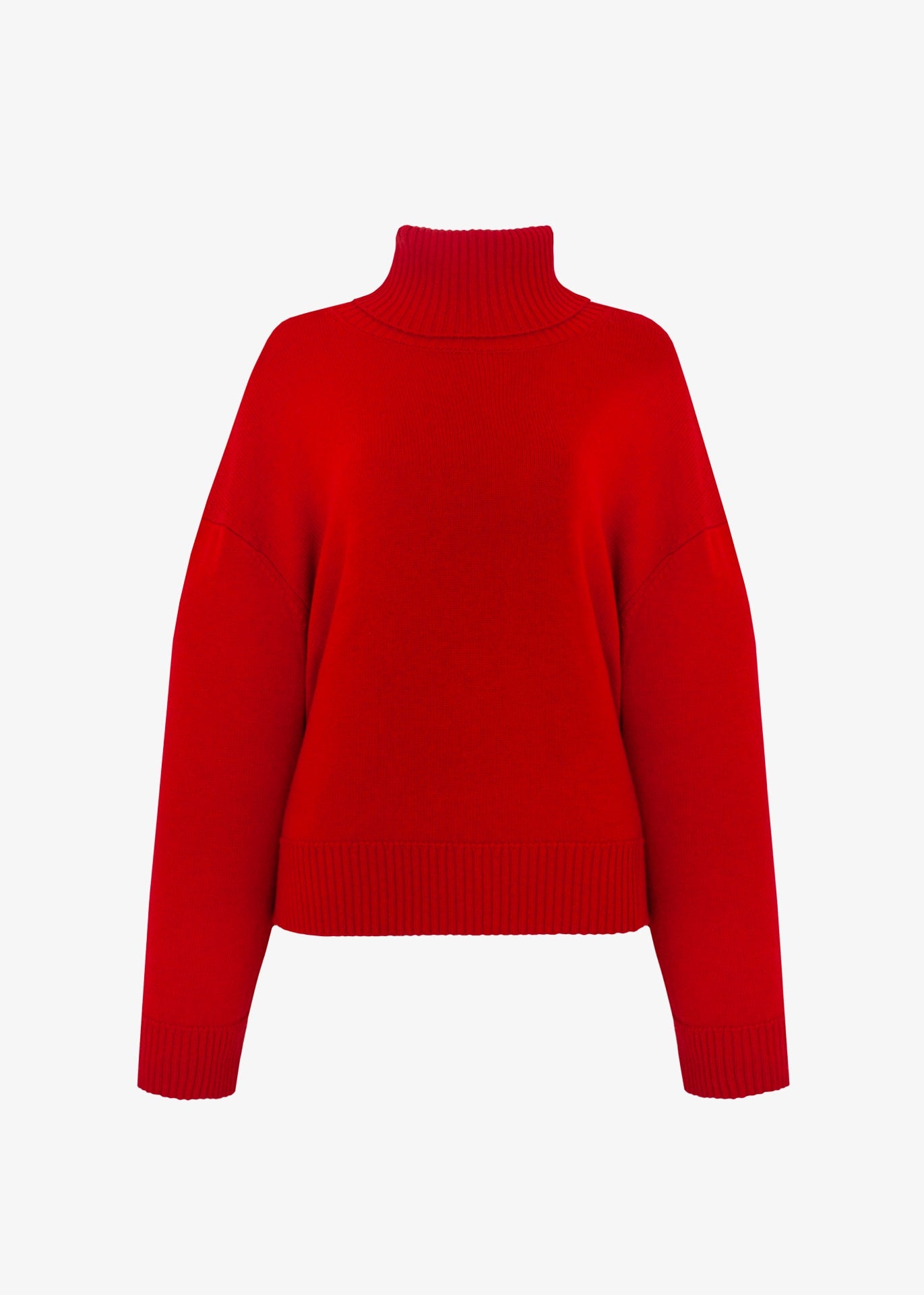 Rollkragenpullover Rot